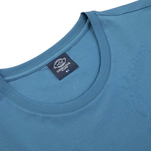 GOOD LUCK/德鲨棉质微弹烫钻印花时尚圆领短袖T恤LY13558 商品图9