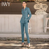IWY/高级感西装套装女气质孔雀蓝西服职业装播音艺考主持正装工作服Ol CP1522 商品缩略图1