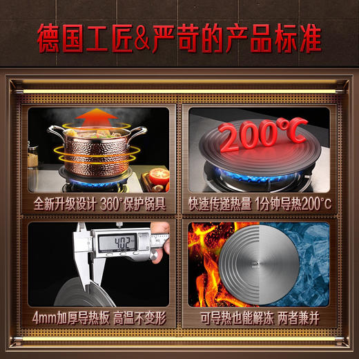 德国SSGP 厨房煤气灶导热板燃气灶护锅导热盘 家用解冻板解冻盘 商品图3