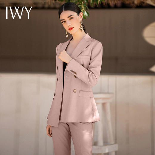 IWY/名媛粉色西装套装高级感正装春夏2022新款美容院工作服女士职业装 CP1522 商品图2