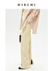 HIDEMI 显瘦高腰拉长感微阔腿宽松长裤 奶油黄/深棕 商品缩略图9