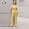 IWY/气质黄色七分袖西装套装女2022春夏新款阔腿裤职业装美容院工作服C10226+P30226 商品缩略图1