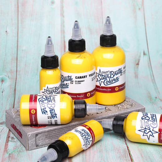 斯塔布瑞黄色纹身色料 水性易上色 惊蛰纹身器材 商品图1