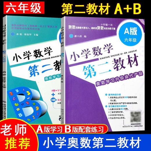 小学数学第二教材六年级A版+B版 奥数学习升级换代产品小学6年级数学练习上下册从课本到奥数教程竞赛作业本举一反三拓展能力训练 商品图0