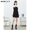 NEELLY纳俪商场同款春季连衣裙女尖尖领衬衫式拼接裙子收腰A字裙N22022Y01092 商品缩略图2