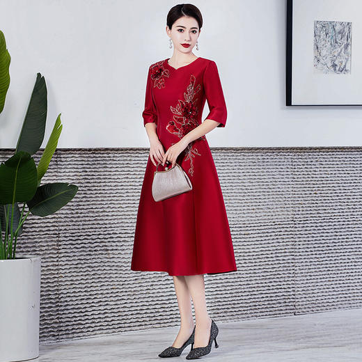 新款高贵优雅婚礼日常旗袍连衣裙  WXG-8383 商品图3