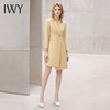 IWY/播音主持艺考正装连衣裙女黄色气质百褶裙西装裙高端售楼部工作服Q11363 商品缩略图1