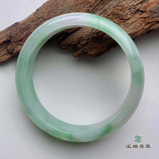 派瑞翡翠 翡翠手镯 糯种 绿色 商品图4