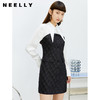 NEELLY纳俪商场同款春季连衣裙女尖尖领衬衫式拼接裙子收腰A字裙N22022Y01092 商品缩略图3