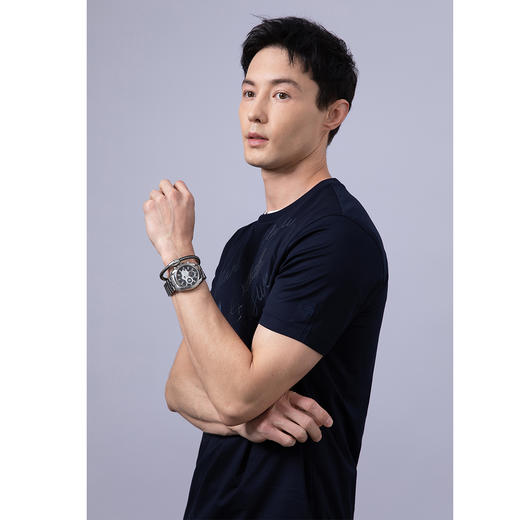 GOOD LUCK/德鲨棉质微弹烫钻印花时尚圆领短袖T恤LY13558 商品图1