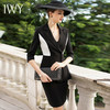 IWY/高端酒店职业套装女售楼部工作服正装西服半裙气质修身短袖C1193+S433+D0023 商品缩略图1