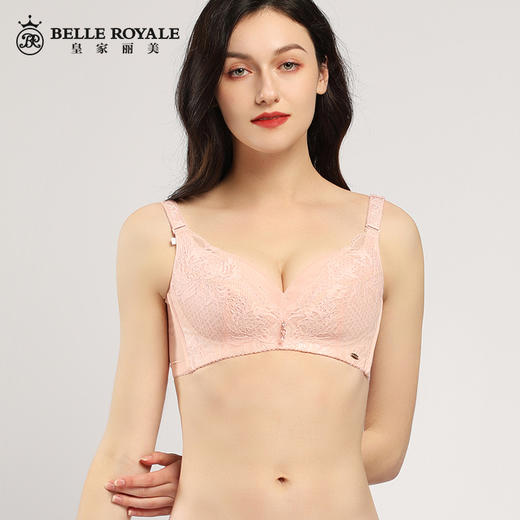 【秒杀品不退不换】皇家丽美WW1818-1薄款无钢圈托胸款文胸大胸显小内衣 商品图1