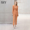 IWY/橘色西装套装女时尚绑带显瘦职业装2022春季新款美容院上班正装OL CP11375 商品缩略图2