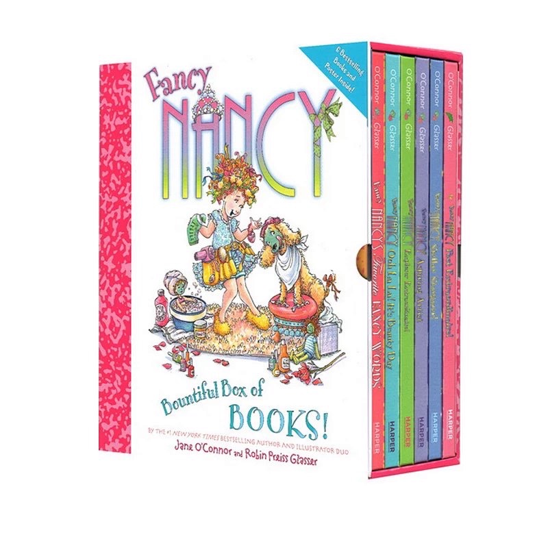 【5-10岁】漂亮的南希6册精装礼盒版Fancy Nancy Bountiful Box of Books  英文阅读、情商培养必备绘本 【全套原声音频】