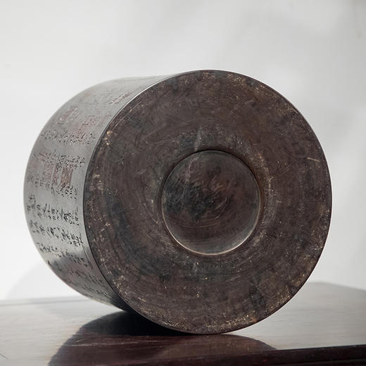 红木雕兰亭序诗文大笔筒 商品图2