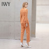 IWY/橘色西装套装女时尚绑带显瘦职业装2022春季新款美容院上班正装OL CP11375 商品缩略图3