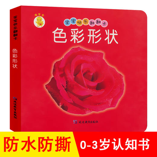色彩形状幼儿早教卡看图识物早教书婴儿宝宝书籍0-3岁撕不烂益智彩色识字卡片儿童图书绘本6-2-1周岁启蒙认知认字识图认物翻翻看 商品图0