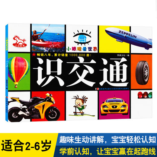 小眼睛看世界 识交通 小马奔奔 0-1-2-3-4-5-6-7岁幼儿启蒙认知丛书 彩图识飞机 宝宝识飞机 儿童识飞机宝宝认识物品早教卡片 商品图0