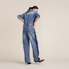 谜底2022春新款连体衣棉质牛仔工装风中性短袖连体裤女221MK0033 商品缩略图2