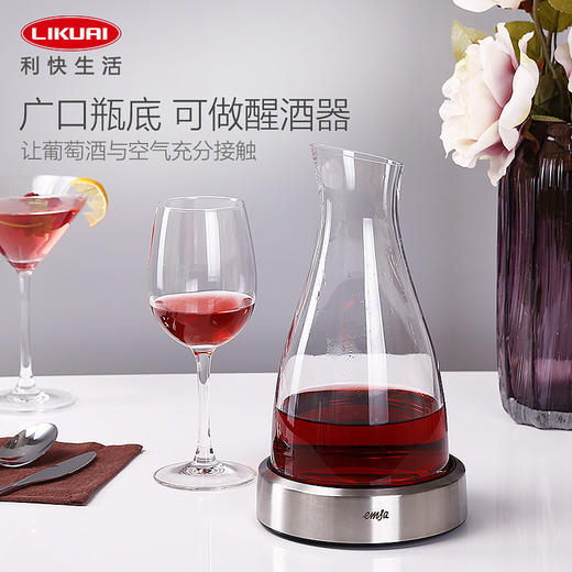 【6F】利快玻璃冷水壶自动盖带冰盅1L 商品图2