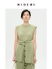 HIDEMI 真丝羊毛超细针织呼吸透感亲肤垫肩圆领无袖上衣 商品缩略图7