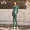 IWY/绿色双排扣显瘦西装套装女2022新款上班面试工作服商务工作服正装CP1522- 商品缩略图1