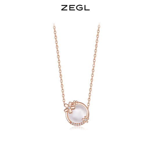 ZEGL设计师春日樱花系列925纯银花朵项链女轻奢小众锁骨链配饰品 商品图5