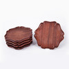 六角花边盘形杯垫° 酸枝&紫光檀8*8.5cm 商品缩略图1