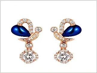 【2F】迪韵18k金钻石耳钉 商品图0