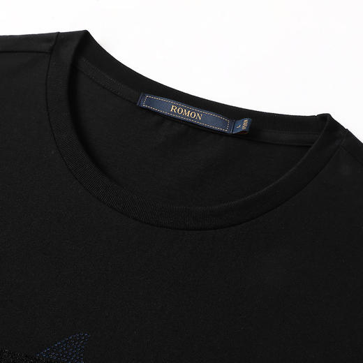 【纯棉透气】罗蒙男士t恤夏季新款时尚印花简约通勤休闲百搭短袖t恤 商品图10