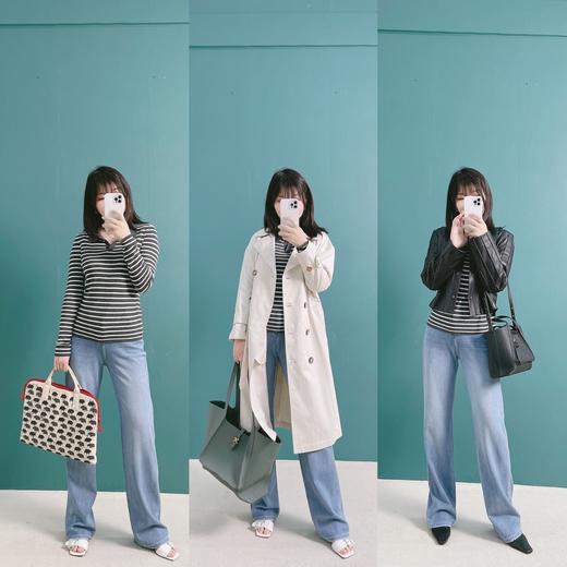 衣柜必不可少的经典条纹针织衫！yi线品牌代工厂定制 2022新款女春季薄款早春短款修shen显瘦外穿 内搭设计感V领polo领撞色 ins套头条纹衫 小清新 复古风 日韩风 通勤风 四季款单品！ 商品图14