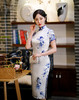 ZAYS- 82257春季中长改良丝绸提花旗袍日常修身复古气质短袖立领唐装旗袍 商品缩略图2