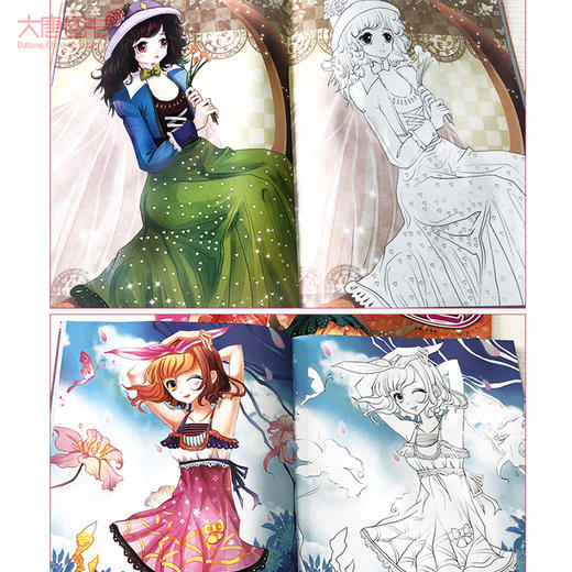 共3本梦幻公主涂色本 儿童画画书入门美少女涂色书填色本 幼儿园小学生绘画公主书画册 2-3-6-7岁幼儿涂鸦 绘画启蒙教材初学者女孩 商品图3