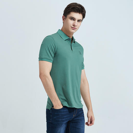 GOOD LUCK/德鲨弹力棉质多彩净色休闲舒适短袖T恤LY13138 商品图7