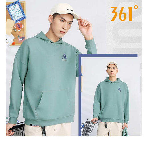361度运动卫衣男士宽松加厚2022春连帽卫衣休闲上衣运动服552219806 商品图0