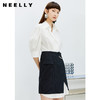 NEELLY纳俪白衬衫拼接连衣裙女中长款小个子气质泡泡袖单排扣上衣N22031Y01134 商品缩略图2