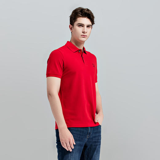 GOOD LUCK/德鲨弹力棉质多彩净色休闲舒适短袖T恤LY13138 商品图9