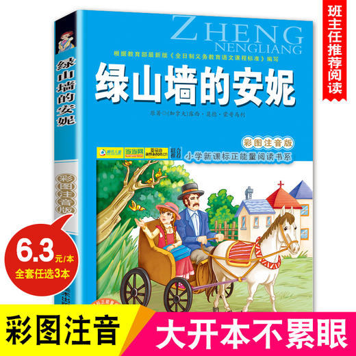 小学新课程正能量阅读书系 绿山墙的安妮(彩图注音版) 6-7-8-9岁儿童课外书小学生一年级读故事书二年三年级课外读物书籍正版 商品图0