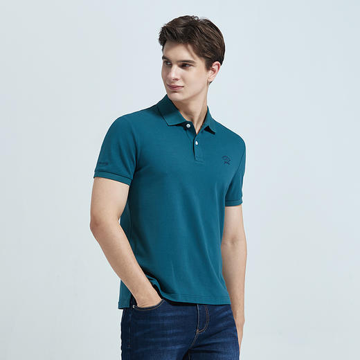 GOOD LUCK/德鲨弹力棉质多彩净色休闲舒适短袖T恤LY13138 商品图5