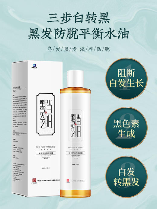 广药白云山黑灵芝当归植萃洗发水  草本配方 乌发养发 滋润发根 乌黑发亮男女士洗发露 商品图1