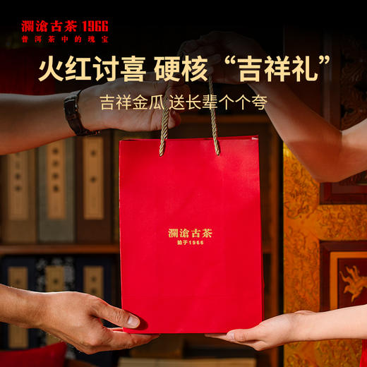 【送礼佳品】澜沧古茶2022年八壹金瓜普洱茶熟茶500g 商品图0