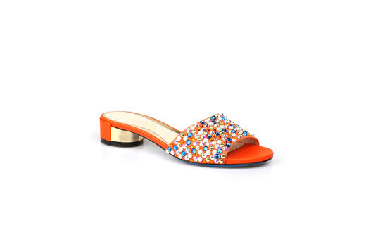 豪麟名鞋奥莱LORIBLU女装羊皮革时尚凉拖LR3092L橙色 原价4960元 商品图0