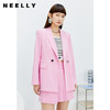 NEELLY纳俪商场新款西装外套休闲2022年新款两粒扣粉色潮外套女N22031C01122 商品缩略图2