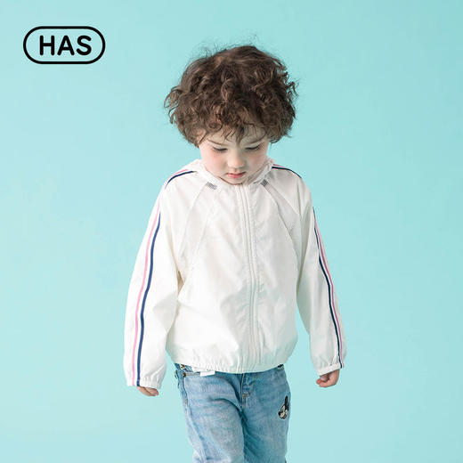 【HAS新品】韩国HAS新款可紫外线光变色连帽外套男女儿童上衣洋气宝宝防晒服 商品图5