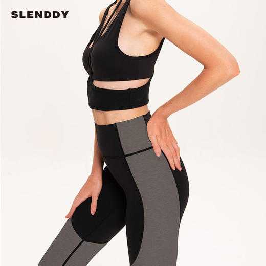 slenddy  Magical 瑜伽拼接踩脚长裤女高腰弹力提臀运动裤 S6203 商品图1