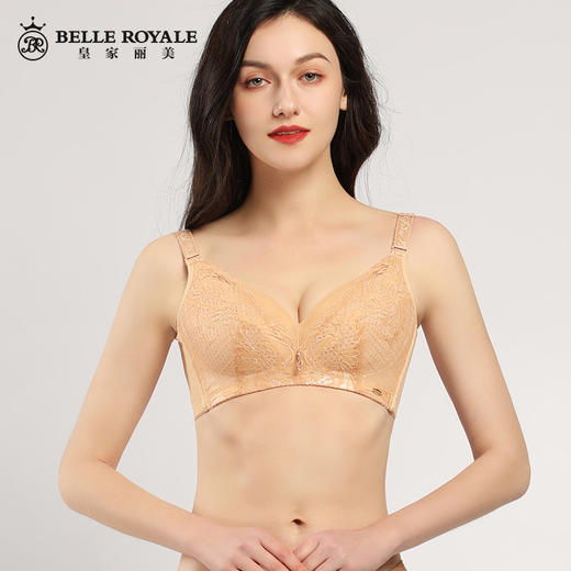 【秒杀品不退不换】皇家丽美WW1818-1薄款无钢圈托胸款文胸大胸显小内衣 商品图0
