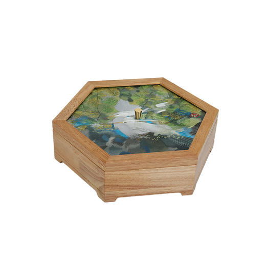 艶 湘绣 实木刺绣 八宝盒 收纳盒 客厅零食盘 商品图0