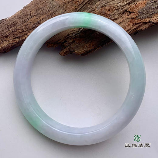 派瑞翡翠 翡翠手镯 糯种 绿色 商品图3