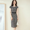 米思阳2026夏季新款裙子薄款千鸟格100%桑蚕丝真丝侧开叉连衣裙1417 商品缩略图0