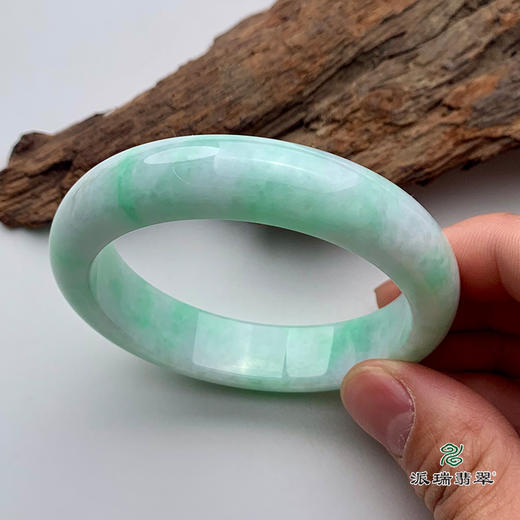 派瑞翡翠 翡翠手镯 糯种 绿色 商品图2